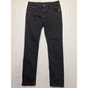 KSUBI Chitch Laid Back Jean Men 36 (34x32) Black Slim Fit Stretch Button Fly